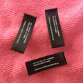 Straight Cut Washing Care Printing Fabric Tagdouble Side Printing Satin Label