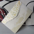 Fancy Printable Hot Foil Gold Embossed White Greeting Card Wedding Invitations Custom Thank You Cards