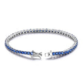 Luxury Sapphire Charm Bracelet  925 Sterling Silver Women's Bracelet Bracelet Sterling Silver Jewellery