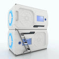 Factory Price Modern Double High Quality Eco-Friendly Contemporary Metal ABS Fireproof White Capsule Bed Hotel Bedroom