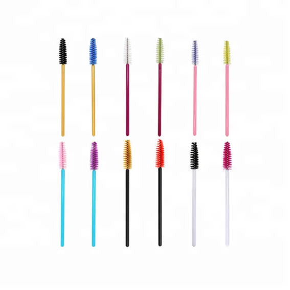50pcs Per Pack Disposable Makeup Mini Brushes Eyelash Extension Applicator Lash Separating Tools Mascara Wand