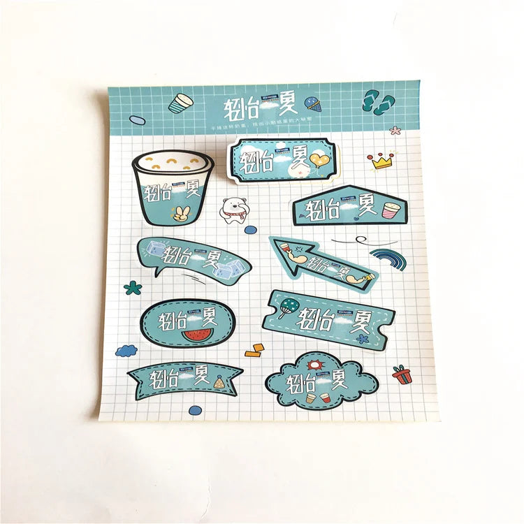 Waterproof Adhesive Paper Custom Sticker Sheet A3 A4 Kiss Cut Cartoon CMYK Label Stickers Anime Sheet Die Cut for Kids Custom