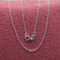 JZSZ-015  Thin 1mm 925 Sterling Silver Chain Small Round Cable Women Necklace Link Chain for Necklace