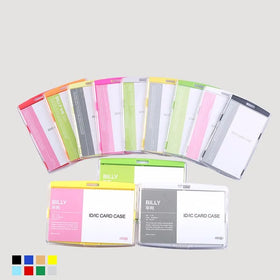 Holywish Plastic Hard Custom Solid Colored Designer Card Holder Plastic ID Card Holder