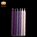 High-end Cake Decoration PURPLE Ombre Wholesale Spiral Birthday Candles for Sale