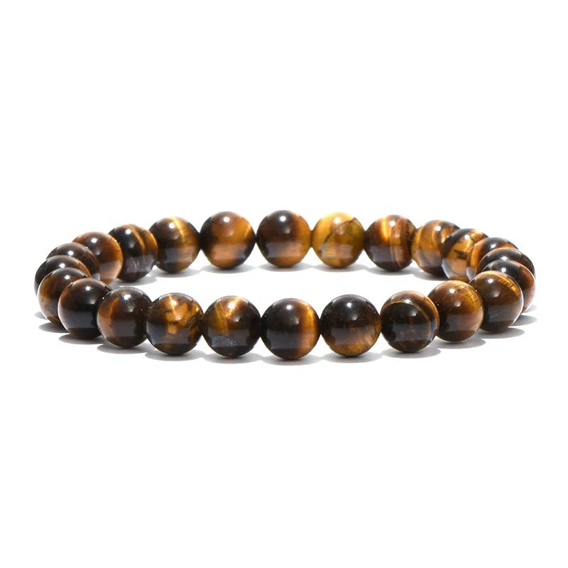 2019 Hot Sell  Gemstone Tiger Eye and Good Quality  Men Yoga Healing Stone Bracelets