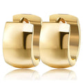 Zhongzhe Factory 7mm Width Exaggerated Huggie Earrings Women's Stainless Steel Latest 18K Gold Hoop Earring Designs