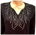 Bling Bling Clear Flower Neckline Rhinestone Transfer Design Hotfix Motif for Clothing