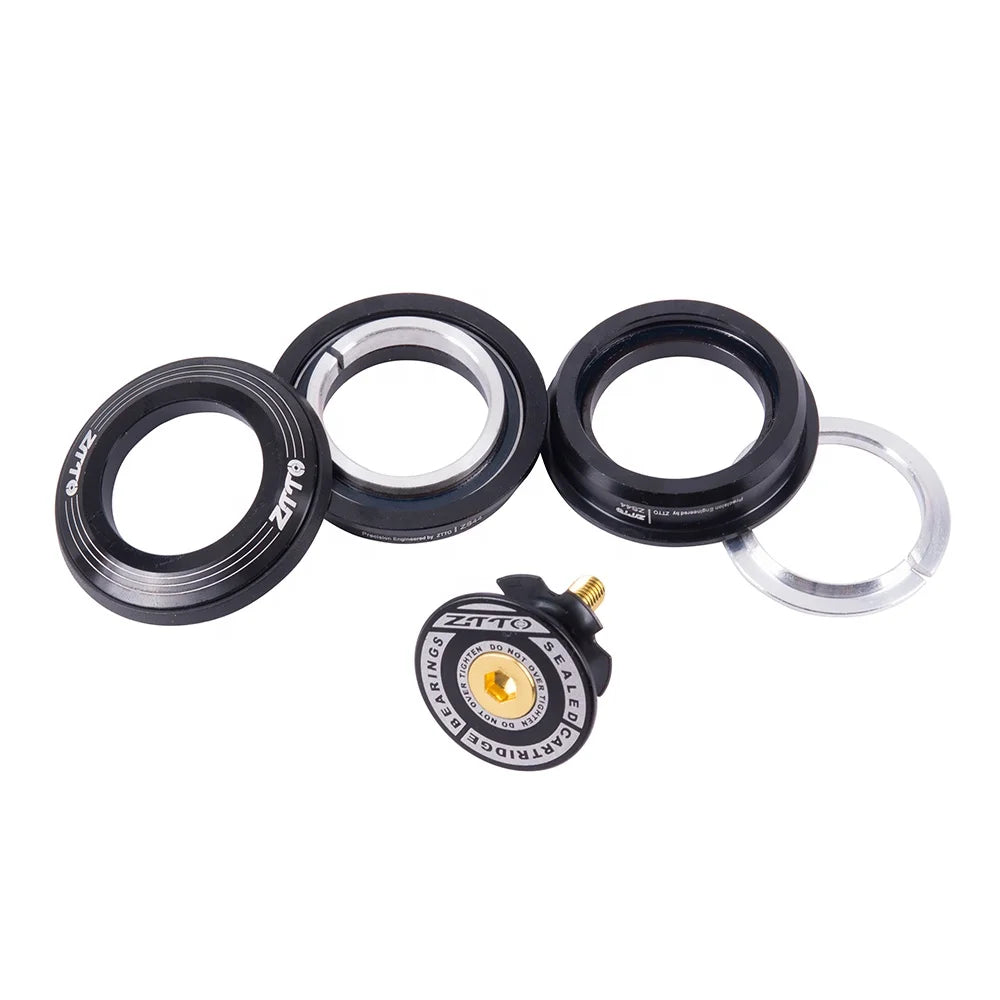 ZTTO 4444S MTB Road Bicycle Headset 44mm CNC Aluminum Alloy 1 1/8\" 28.6 Straight Tube Fork