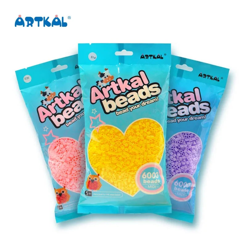 Kids Diy Handmade Perler Beads Mini Ironing Perler Beads 6000 Beads Pack Educational Toy for Children