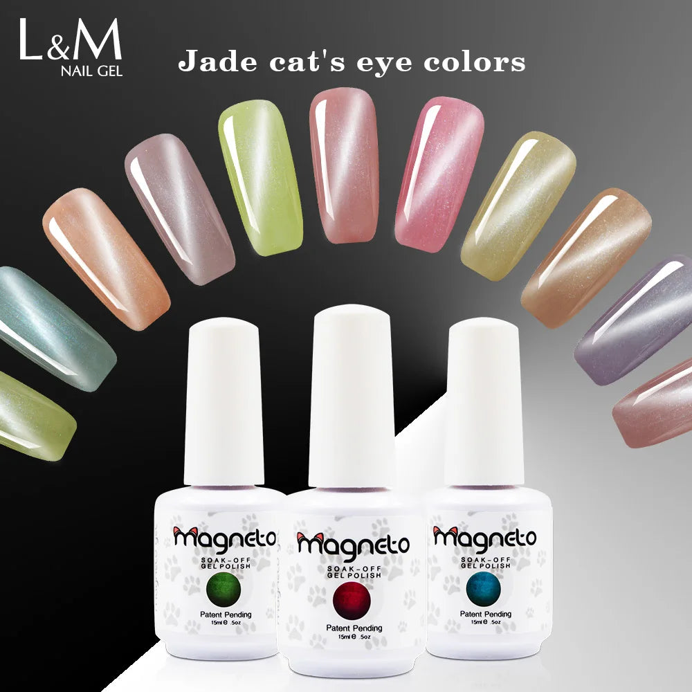 Factory Wholesale Jade Cat Eye Colors Nail Art UV Gel Polish