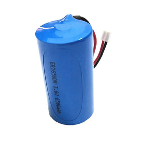 High Quality C Size ER26500M 3.6V 6500mAh Lithium Battery with Jst Connector for Water Meter