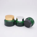 Ecofriendly Cosmetic Packaging Slanted Green Cosmetic Jar 10g