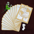Laser Engraved Global Pattern Pocket Travel Souvenir Card Custom Paper Greeting Card Wedding Invitation