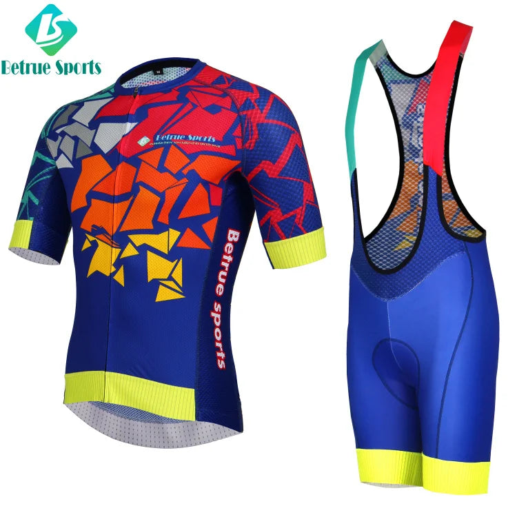 Custom Road Bike Short-Sleeved Cycling Clothes Cycling Jersey Shorts Sets Bib Shorts Pants for Men Sports