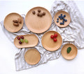 Creative Hot Sell Handmade 27cm Round  Beech Wood  Dessert Dish