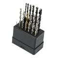 BORUI HSS Combination Drill Bit Set Mixed HCS Wood and HSS Metal for Wood Drilling in Plastic Box 19PCS Inch OEM 1/4 Plain
