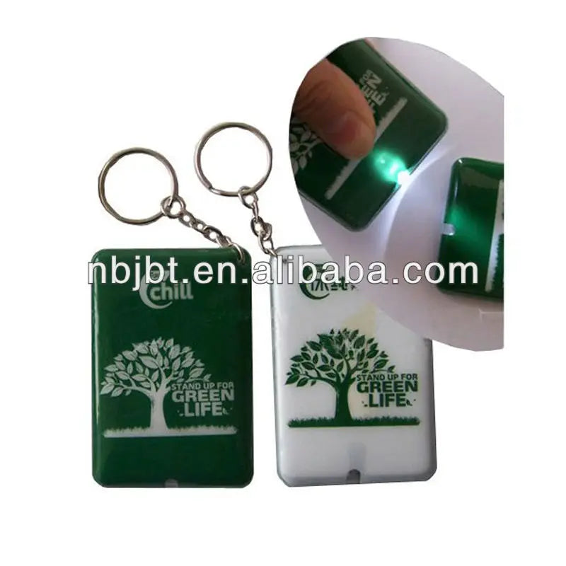 PVC LED Keychain with UV Printing Lightweight Advertising Gift