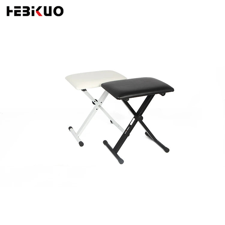 HEBIKUO Q-90 Portable Piccolo Folding Electronic Keyboard Stool Adjustable Music Piano Stool with Instruments Accessories