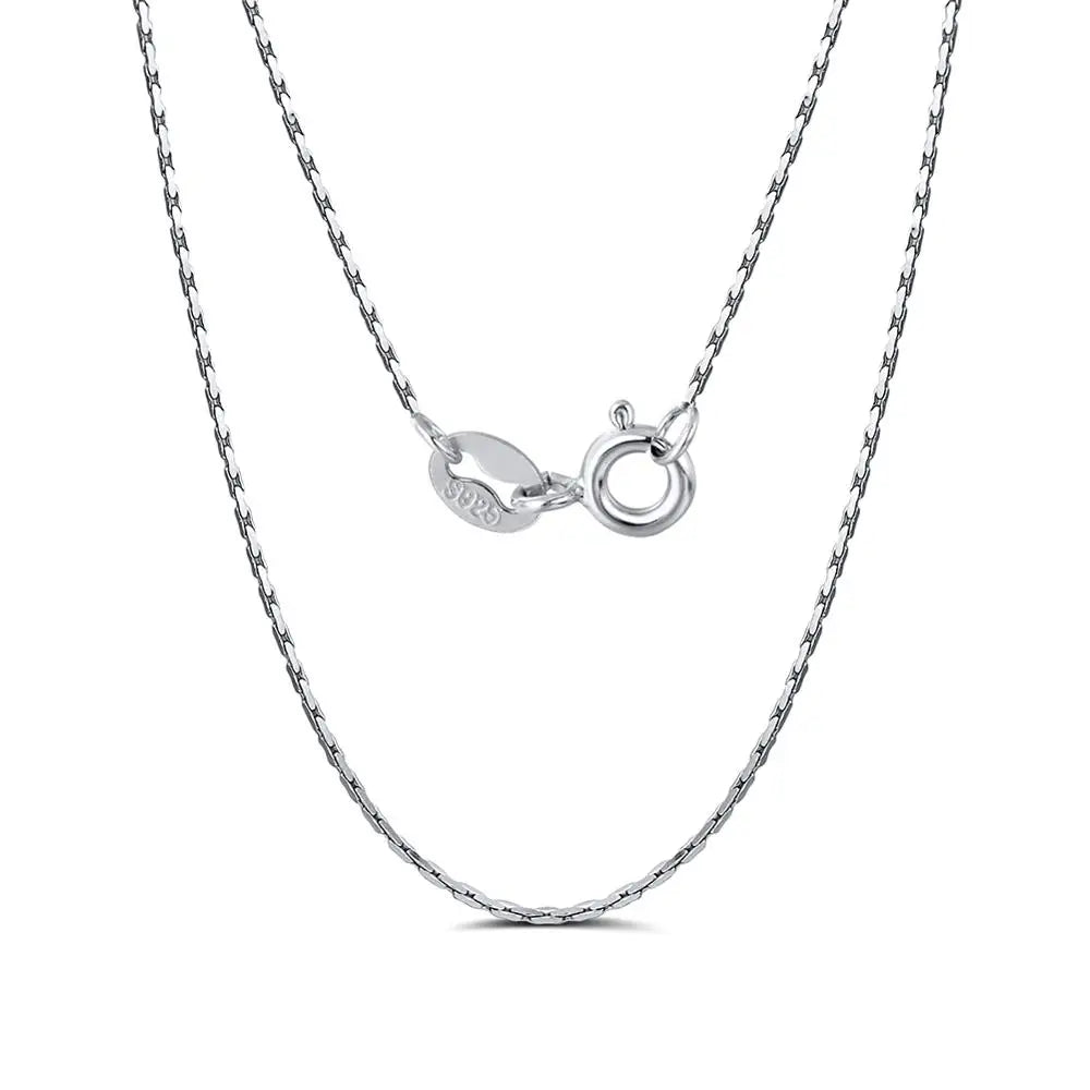 RINNTIN SC21 Dainty Gold Plated 925 Sterling Silver Chain with Rhodium Plated Bamboo Chain Necklace