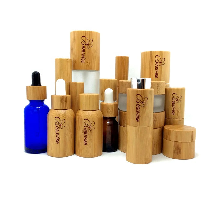 Best Selling Products to Resell 30 ml Glass Spray Bottle Bamboo Face Eyes Cream Standerd