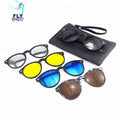 5 in 1 TR90  Unisex 2020 Oversize Mirror Polarized Clip on Sunglasses Varitety Models Magnetic Clip on Frames Glasses