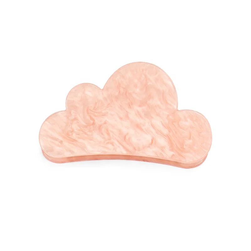 Korean Style Cloud Shaped Hair Claws Candy Colors Acrylic Hair Claw Clips Sweet Style Hair Claw for Women