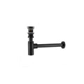 Brass Bathroom Sink P-Trap Drain Black Bathroom Sink Stopper Pop up Drain Set for Apartment Kitchen Sink Use