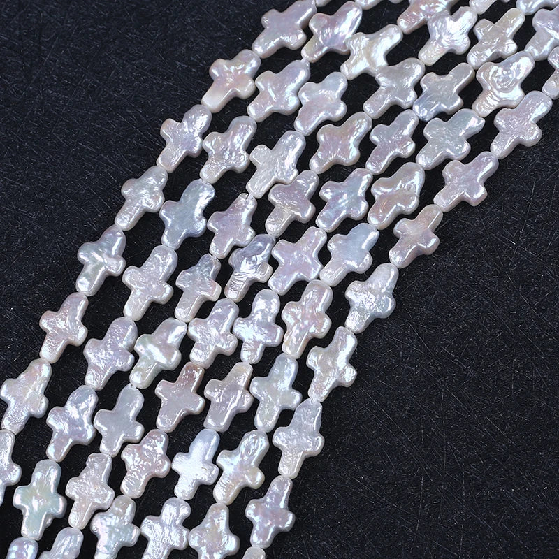 Wholesale Natural Cultured Irregular Cross Shape Freshwater Pearls Baroque Pearls