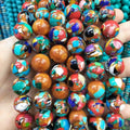 New Fashion Synthetic Imperial Jasper Beads Multicolor Loose Semi-Precious Stone for Light Weight Jewelry Making