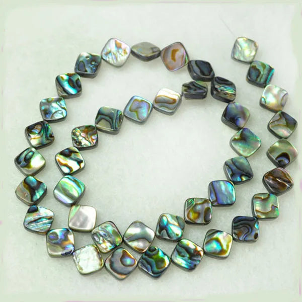 SP4068 Abalone Paua Shell Flat square Diamond Beads square Shaped Abalone Paua Shell Beads