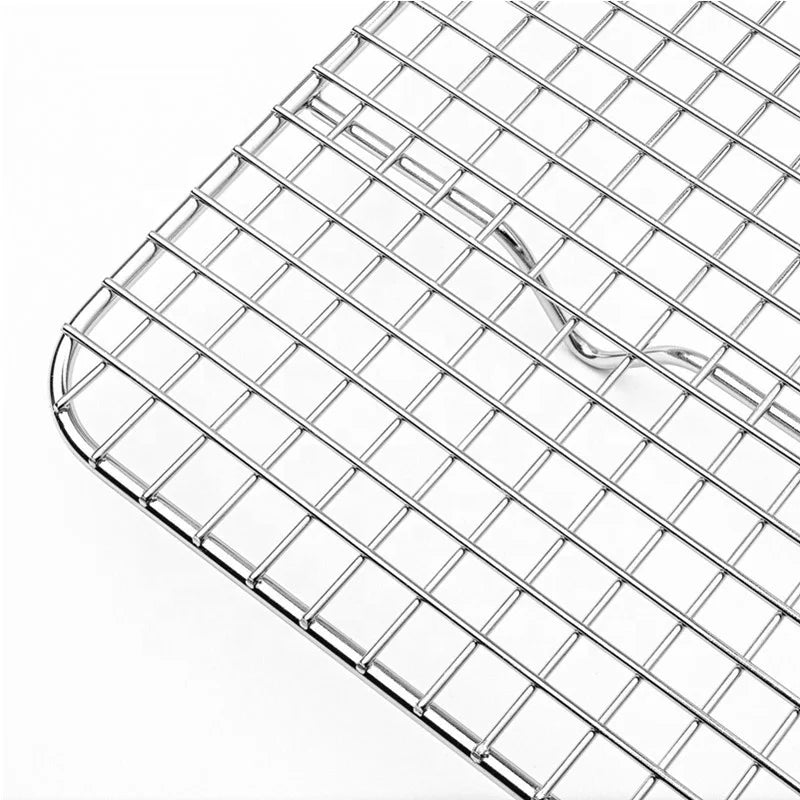 Factory Price Stainless Steel Baking Cooling Rack Set of 2  Small Grid Oven Safe Wire Racks Fit Quarter Sheet Pan