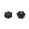 Black Galvanized/Passivated Plastic M6 Thread Star Shape Clamping Hand Knob Nut for Healthcare Machines