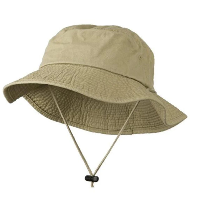 Children's Unisex Denim Jungle Hat Chin Cord String Big Size Washed Bucket Casual Use Letter Pattern 100% Cotton Image Nazun Sun