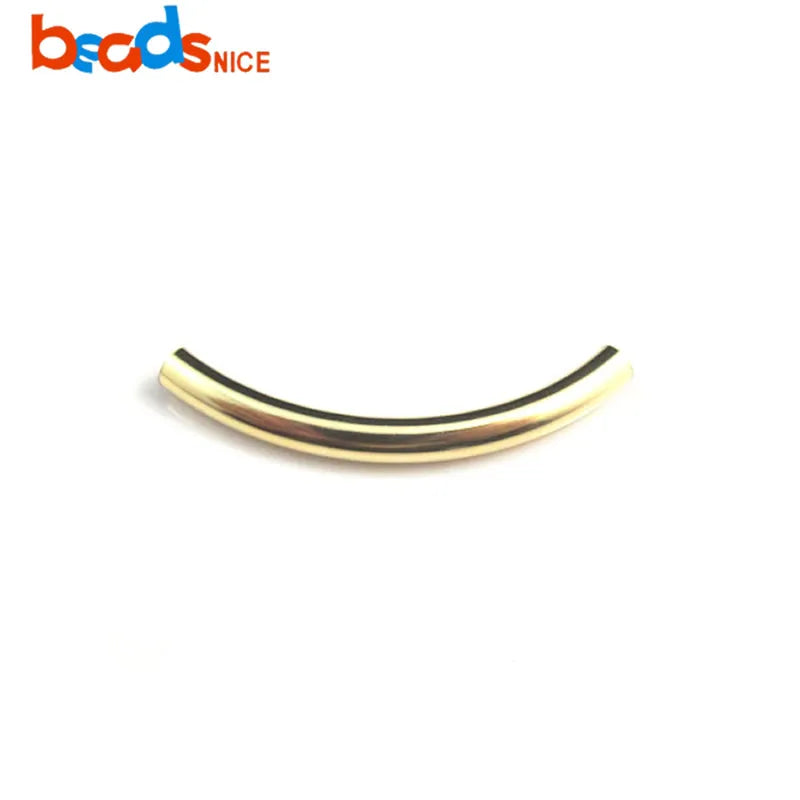 Beadsnice ID 25977 Brass Curved Liquid Arch Moon Elbow Tube Findings Jewelry Wholesale
