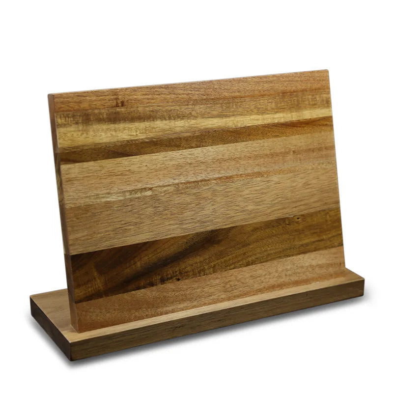 Double-Sided Magnetic Knife Storage Rack Multifunctional Kitchen Accessory ACACIA Wood Metal Wooden Knife Holder Double-Sided