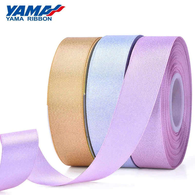 Factory 3mm-38mm Double Faces Polyester Fashion Luxury Purl Satin Glitter Ribbon