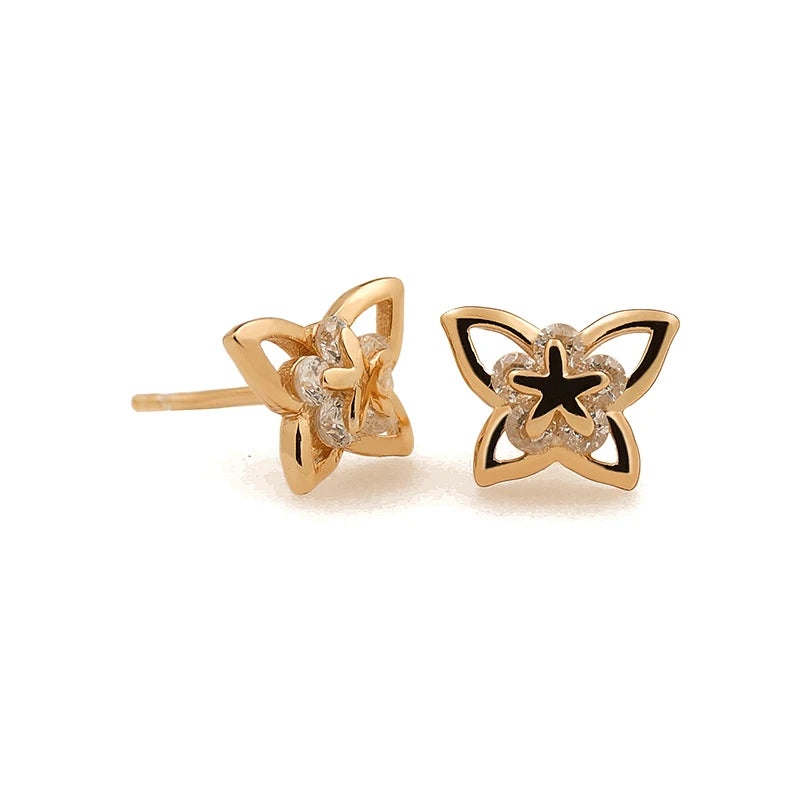 Wholesale Butterfly Stud Earring Gold Plated Stud Earrings Silver Earrings 925 Sterling