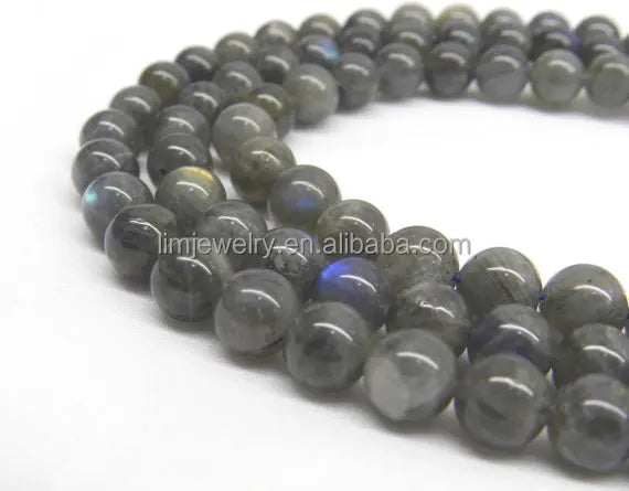 AA Quality 8mm Gray Moonstone (Labradorite) Natural Stone Beads