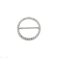 Wholesale 40mm Round Shape Rhinestone Buckle Slider for Wedding Invitation Ribbon Wedding Chair Sash Buckles