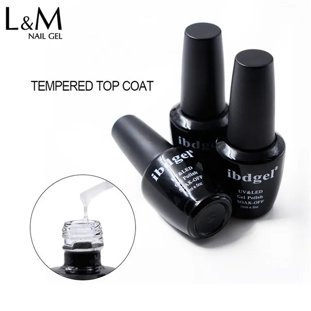 Ibdgel High Gloss Glaze Nail Polish Uv Gel Tempered Top Coat