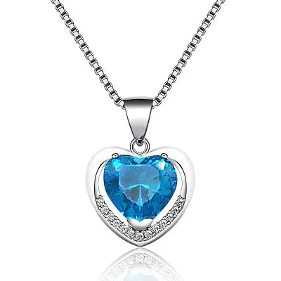 Rich Jewelry Best Selling Wholesale Silver Color Custom Metal Titanic Heart of Ocean Necklace