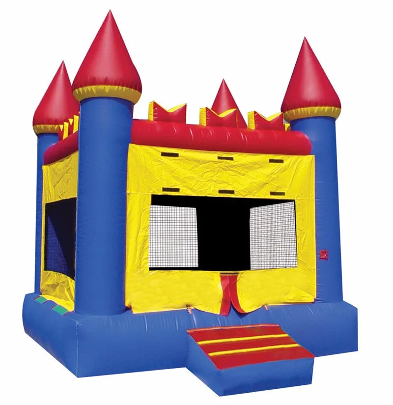 China Manufacture extra Thick PVC Material Trampoline with air Blower Kids Jump House Castle Party Inflatable Bounce House