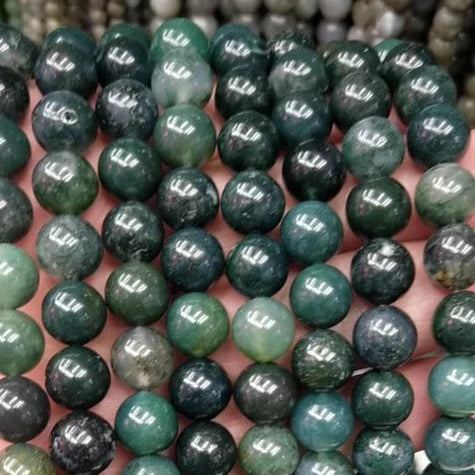 Wholesale Gemstone Beads Natural Moss Agate Stone Beads for Jewelry Making
