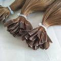 Long-Lasting Brown Keratin Hair Extensions U Tip Human Hair Nail Tip Hair Extensions