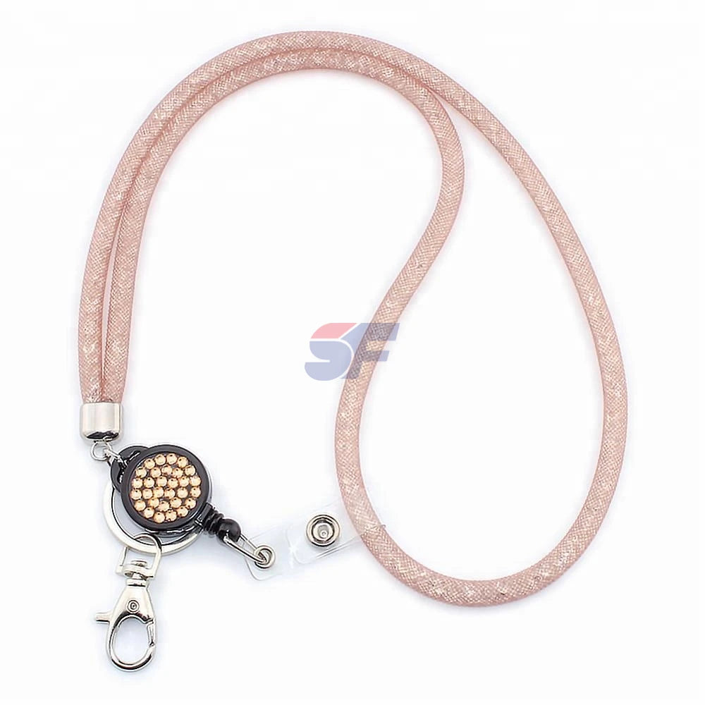 Women's Fashion Nylon Fishing Rhinestones Mobile Phone Strap Lanyard