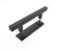 12" Square Pull and Flush Door Handle Set Heavy Duty Powder Coated Black Sliding Barn Door Handle Hardware