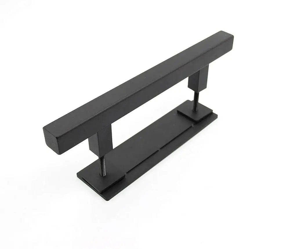 12" Square Pull and Flush Door Handle Set Heavy Duty Powder Coated Black Sliding Barn Door Handle Hardware