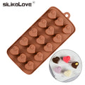 Creative DIY 15 Sweet Romantic Heart Design Custom Silicone Heart Mold Chocolate