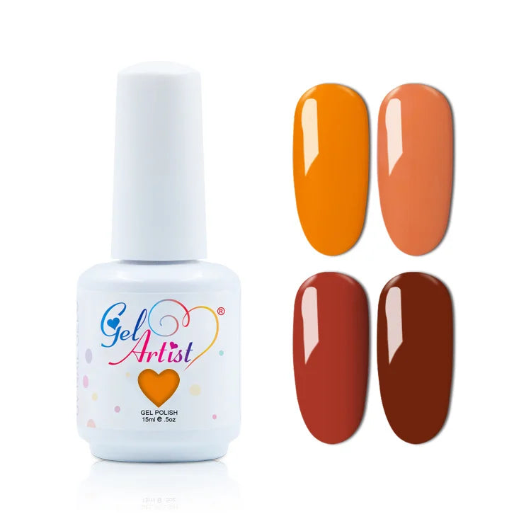 L&M China Supplier L&M Gelartist Pumpkin Color Latest Gel Nail Polish Kit